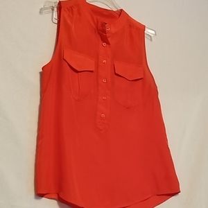 J. Crew Red Sleeveless Top with Pockets